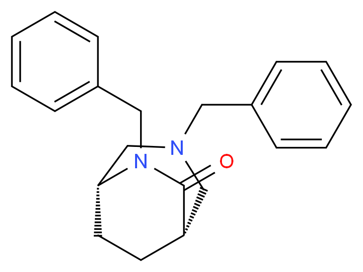 (1S*,5R*)-3,6-dibenzyl-3,6-diazabicyclo[3.2.2]nonan-7-one_分子结构_CAS_)