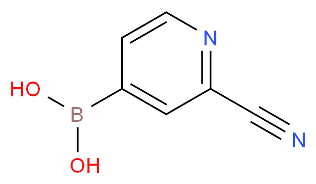 2-CYANOPYRIDINE-4-BORONIC ACID_分子结构_CAS_903513-60-0)
