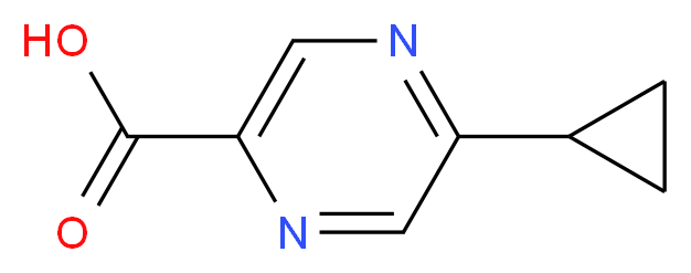 5-CYCLOPROPYLPYRAZINE-2-CARBOXYLIC ACID_分子结构_CAS_1211537-40-4)