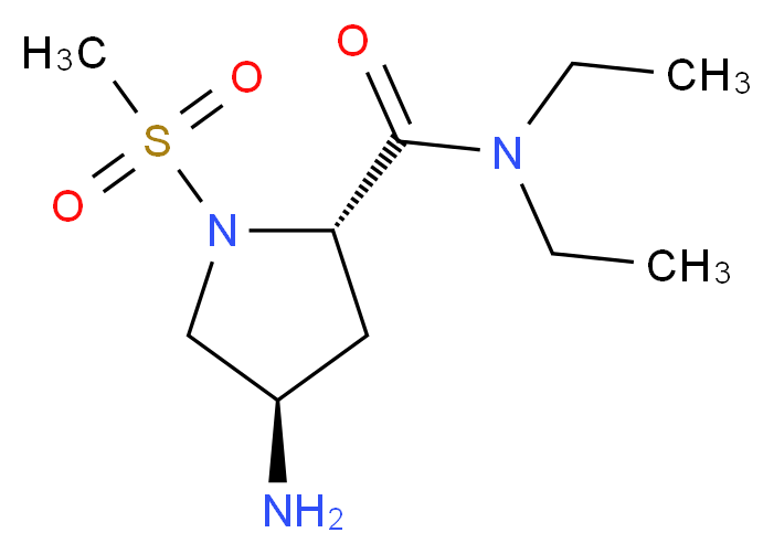 (4R)-4-amino-N,N-diethyl-1-(methylsulfonyl)-L-prolinamide_分子结构_CAS_)