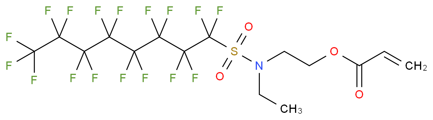 2-(N-Ethylperfluorooctanesulphamido)ethyl acrylate_分子结构_CAS_423-82-5)