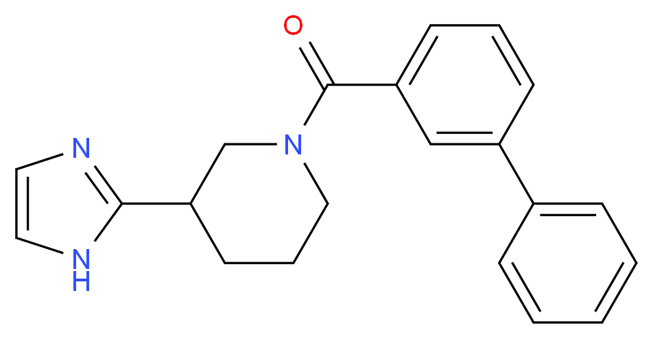 1-(3-biphenylylcarbonyl)-3-(1H-imidazol-2-yl)piperidine_分子结构_CAS_)