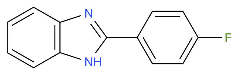 2-(4-fluorophenyl)-1H-1,3-benzodiazole_分子结构_CAS_324-27-6