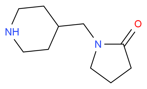 1-(Piperidin-4-ylmethyl)pyrrolidin-2-one_分子结构_CAS_)