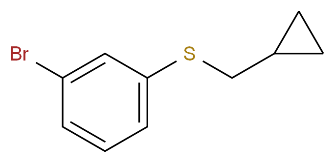 1-bromo-3-[(cyclopropylmethyl)sulfanyl]benzene_分子结构_CAS_1000576-47-5