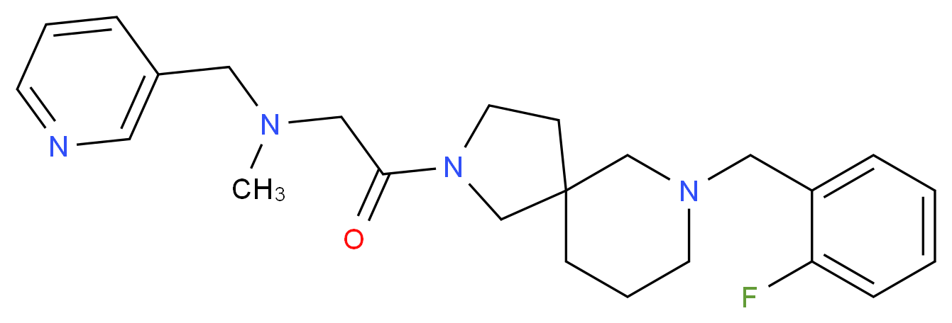 2-[7-(2-fluorobenzyl)-2,7-diazaspiro[4.5]dec-2-yl]-N-methyl-2-oxo-N-(3-pyridinylmethyl)ethanamine_分子结构_CAS_)