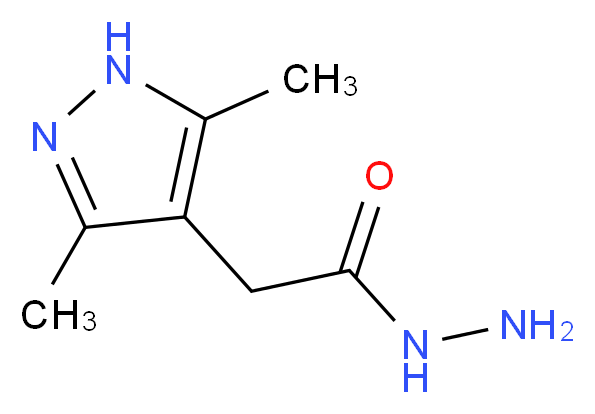 2-(3,5-Dimethyl-1H-pyrazol-4-yl)acetohydrazide_分子结构_CAS_934172-53-9)