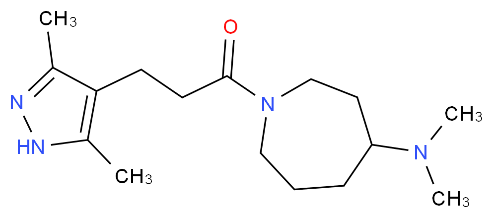 1-[3-(3,5-dimethyl-1H-pyrazol-4-yl)propanoyl]-N,N-dimethyl-4-azepanamine_分子结构_CAS_)