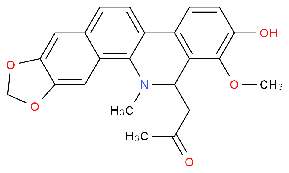 1-{17-hydroxy-18-methoxy-21-methyl-5,7-dioxa-21-azapentacyclo[11.8.0.0<sup>2</sup>,<sup>1</sup><sup>0</sup>.0<sup>4</sup>,<sup>8</sup>.0<sup>1</sup><sup>4</sup>,<sup>1</sup><sup>9</sup>]henicosa-1,3,8,10,12,14(19),15,17-octaen-20-yl}propan-2-one_分子结构_CAS_1253740-09-8