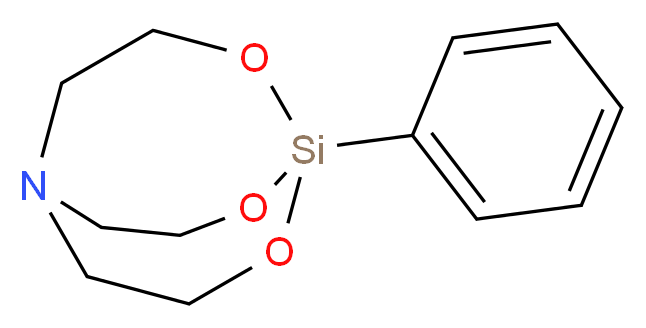 1-phenyl-2,8,9-trioxa-5-aza-1-silabicyclo[3.3.3]undecane_分子结构_CAS_2097-19-0