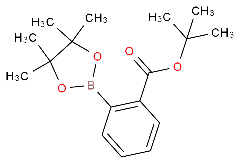 tert-butyl 2-(tetramethyl-1,3,2-dioxaborolan-2-yl)benzoate_分子结构_CAS_956229-69-9