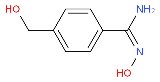 (E)-N'-hydroxy-4-(hydroxymethyl)benzene-1-carboximidamide_分子结构_CAS_5373-87-5