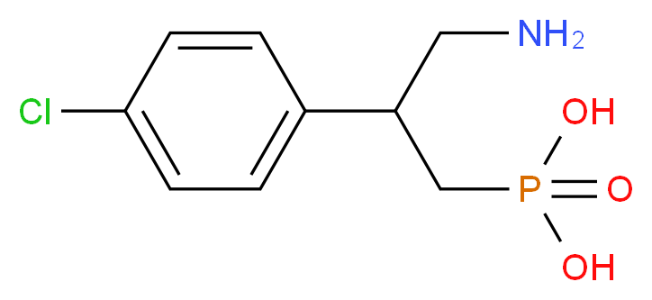 [3-amino-2-(4-chlorophenyl)propyl]phosphonic acid_分子结构_CAS_114012-12-3