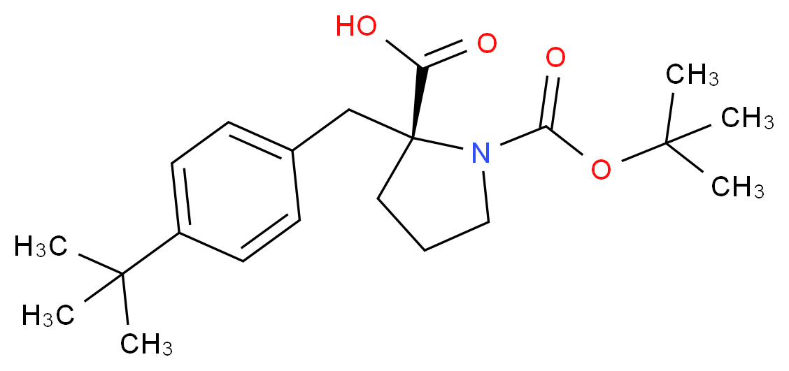 Boc-(R)-α-(4-叔丁基苄基)-Pro-OH_分子结构_CAS_957310-66-6)