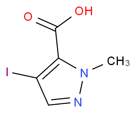 4-iodo-1-methyl-1H-pyrazole-5-carboxylic acid_分子结构_CAS_75092-30-7