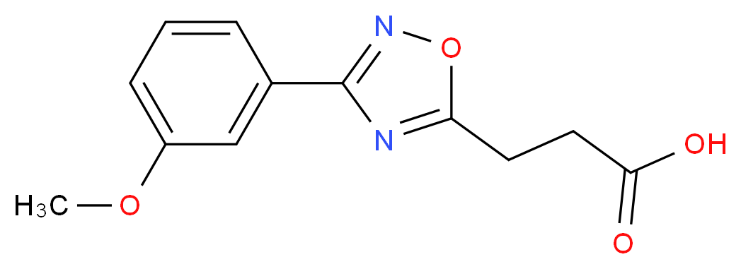 3-[3-(3-Methoxy-phenyl)-[1,2,4]oxadiazol-5-yl]-propionic acid_分子结构_CAS_)