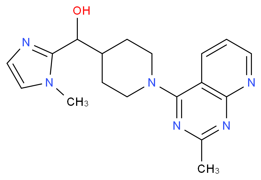 (1-methyl-1H-imidazol-2-yl)[1-(2-methylpyrido[2,3-d]pyrimidin-4-yl)piperidin-4-yl]methanol_分子结构_CAS_)