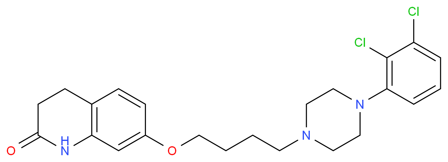 7-{4-[4-(2,3-dichlorophenyl)piperazin-1-yl]butoxy}-1,2,3,4-tetrahydroquinolin-2-one_分子结构_CAS_129722-12-9