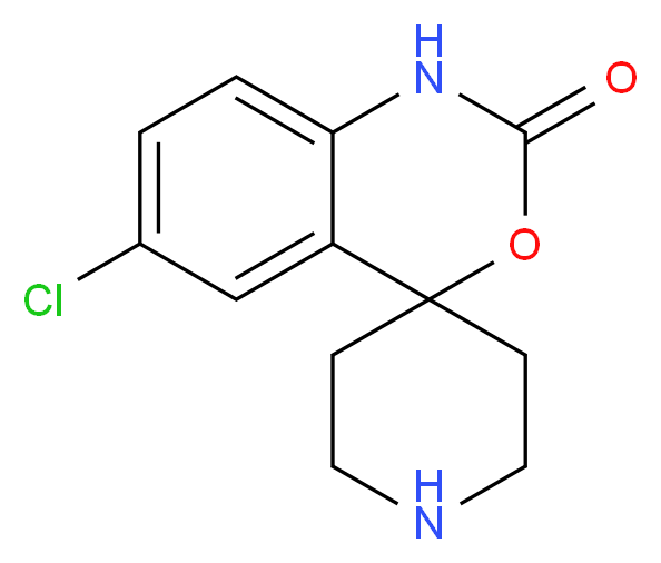 6-chloro-1,2-dihydrospiro[3,1-benzoxazine-4,4'-piperidine]-2-one_分子结构_CAS_92926-63-1