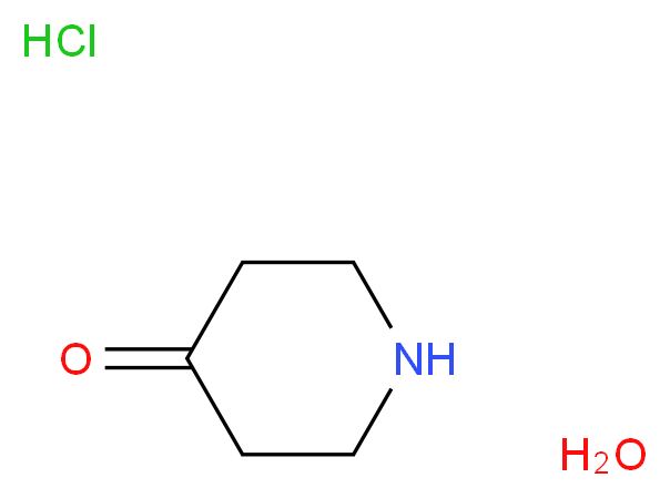 Piperidin-4-one hydrochloride hydrate 97%_分子结构_CAS_40064-34-4)