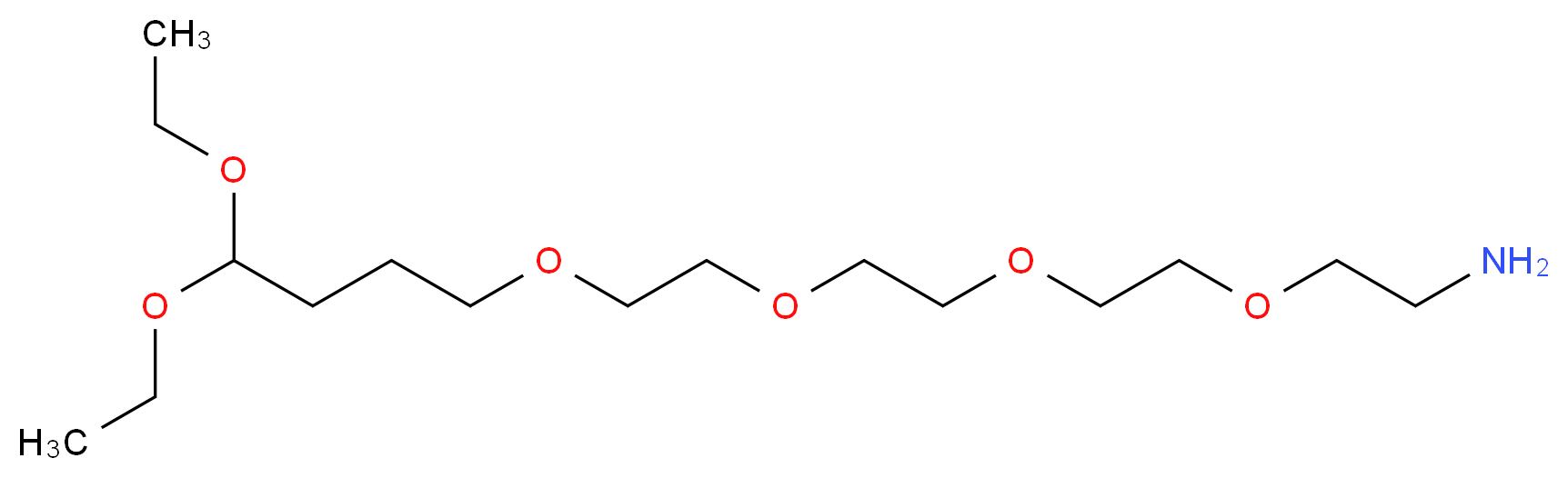 16-ethoxy-3,6,9,12,17-pentaoxanonadecan-1-amine_分子结构_CAS_672305-35-0