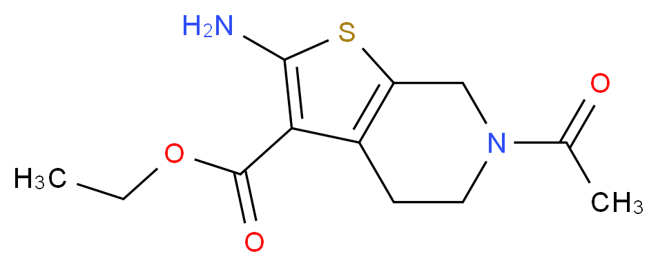 Ethyl 6-acetyl-2-amino-4,5,6,7-tetrahydrothieno-[2,3-c]pyridine-3-carboxylate_分子结构_CAS_24237-43-2)