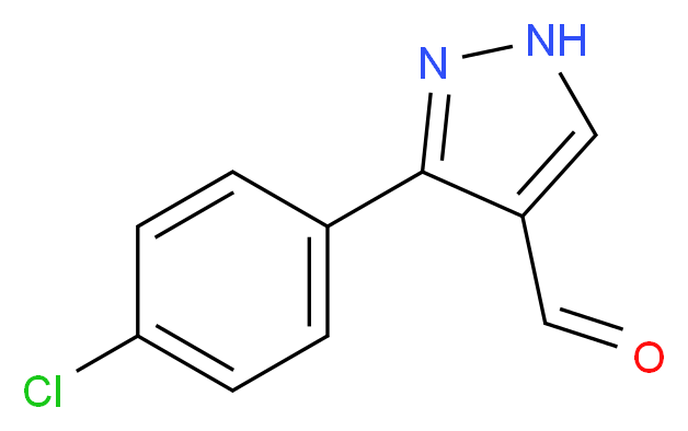 3-(4-chlorophenyl)-1H-pyrazole-4-carbaldehyde_分子结构_CAS_350997-67-0