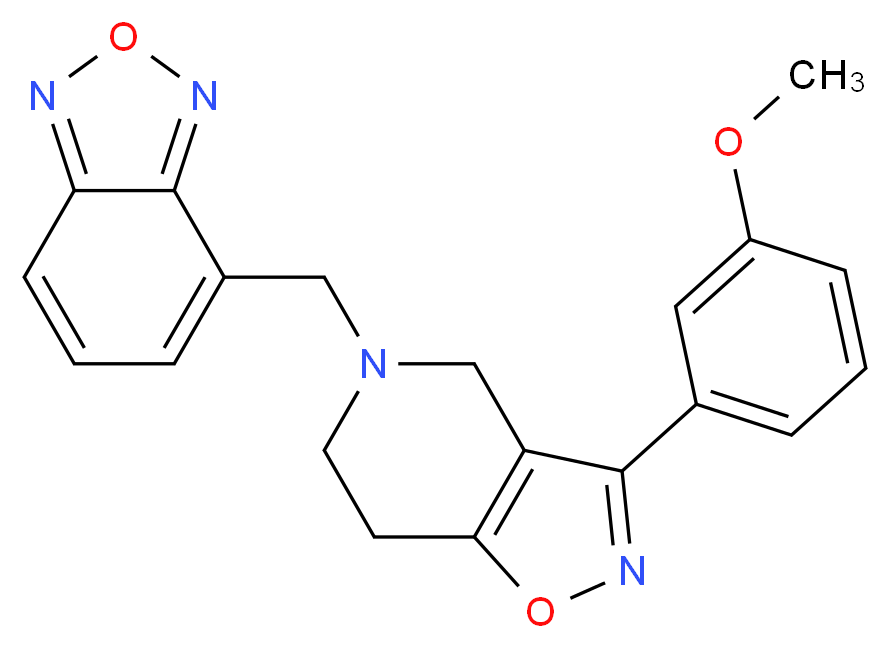 4-{[3-(3-methoxyphenyl)-6,7-dihydroisoxazolo[4,5-c]pyridin-5(4H)-yl]methyl}-2,1,3-benzoxadiazole_分子结构_CAS_)