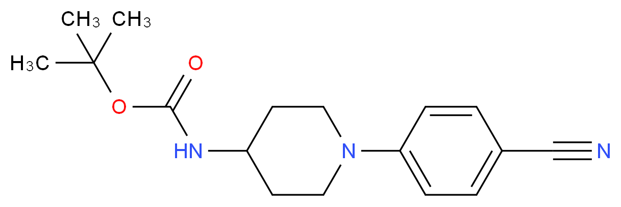 tert-butyl N-[1-(4-cyanophenyl)piperidin-4-yl]carbamate_分子结构_CAS_344566-78-5