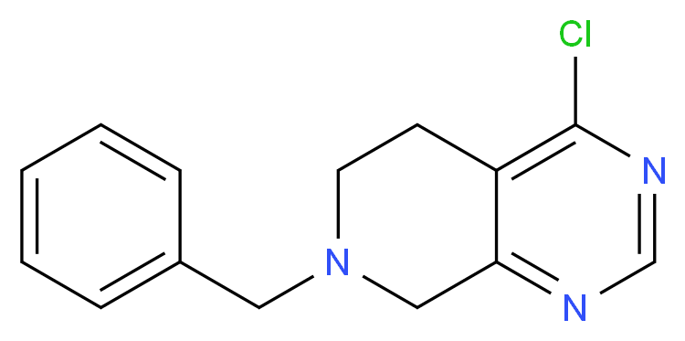 7-benzyl-4-chloro-5H,6H,7H,8H-pyrido[3,4-d]pyrimidine_分子结构_CAS_192869-80-0