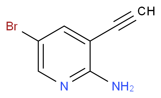 5-bromo-3-ethynylpyridin-2-amine_分子结构_CAS_1210838-82-6