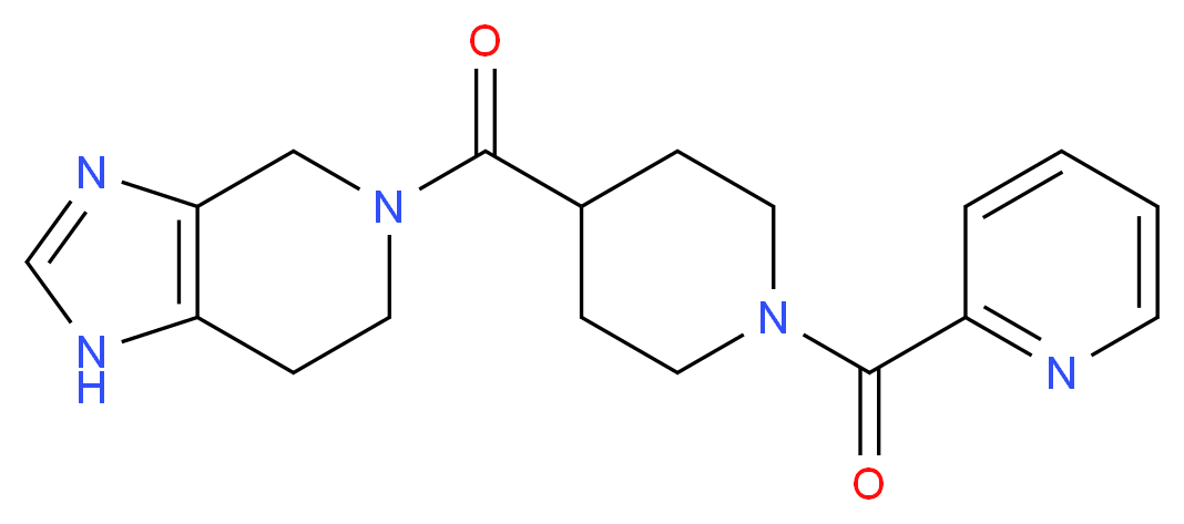 5-{[1-(pyridin-2-ylcarbonyl)piperidin-4-yl]carbonyl}-4,5,6,7-tetrahydro-1H-imidazo[4,5-c]pyridine_分子结构_CAS_)