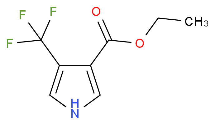 ethyl 4-(trifluoromethyl)-1H-pyrrole-3-carboxylate_分子结构_CAS_120732-04-9