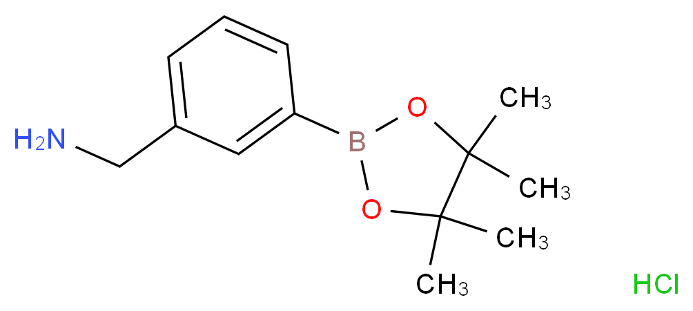 3-(Aminomethyl)benzeneboronic acid, pinacol ester hydrochloride_分子结构_CAS_380430-65-9)