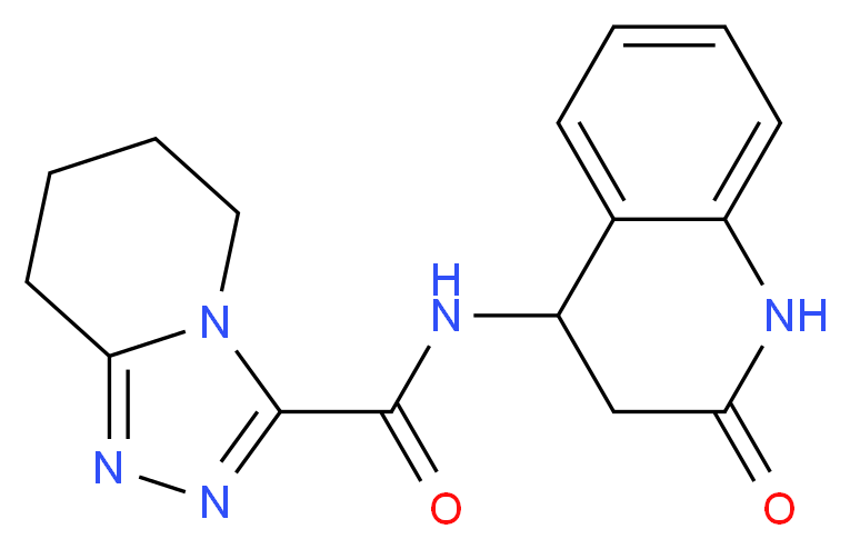 N-(2-oxo-1,2,3,4-tetrahydroquinolin-4-yl)-5,6,7,8-tetrahydro[1,2,4]triazolo[4,3-a]pyridine-3-carboxamide_分子结构_CAS_)