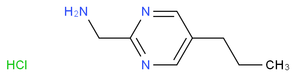 (5-propylpyrimidin-2-yl)methanamine hydrochloride_分子结构_CAS_1196145-36-4)