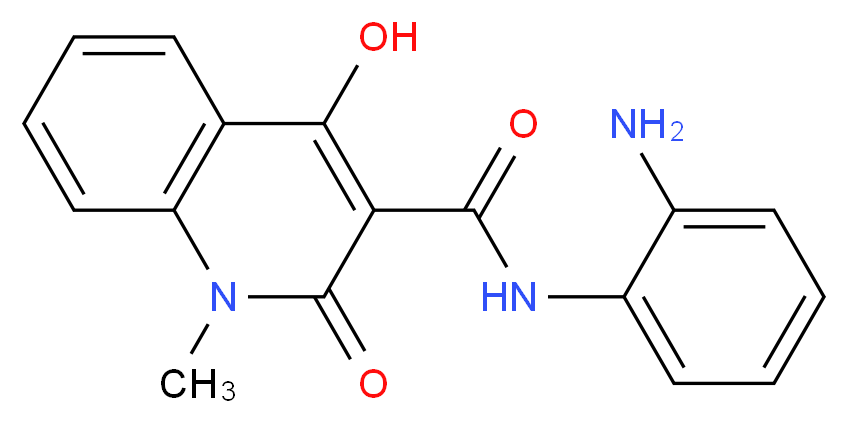 4-Hydroxy-1-methyl-2-oxo-1,2-dihydroquinoline-3-carboxylic acid (2-aminopheyl)amide_分子结构_CAS_151449-78-4)