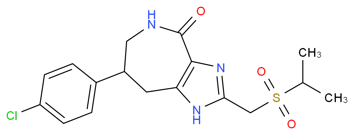 7-(4-chlorophenyl)-2-[(isopropylsulfonyl)methyl]-5,6,7,8-tetrahydroimidazo[4,5-c]azepin-4(1H)-one_分子结构_CAS_)