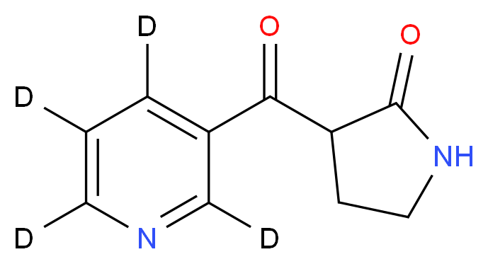 3-(Nicotinoyl-2,4,5,6-d4)-2-pyrrolidinone_分子结构_CAS_764661-25-8)