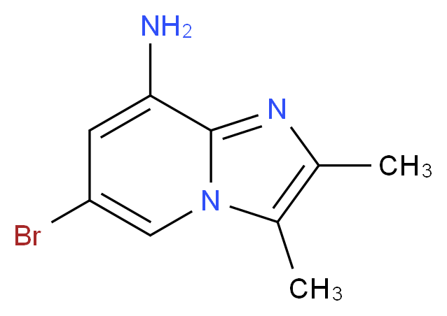 6-bromo-2,3-dimethylimidazo[1,2-a]pyridin-8-amine_分子结构_CAS_212268-15-0