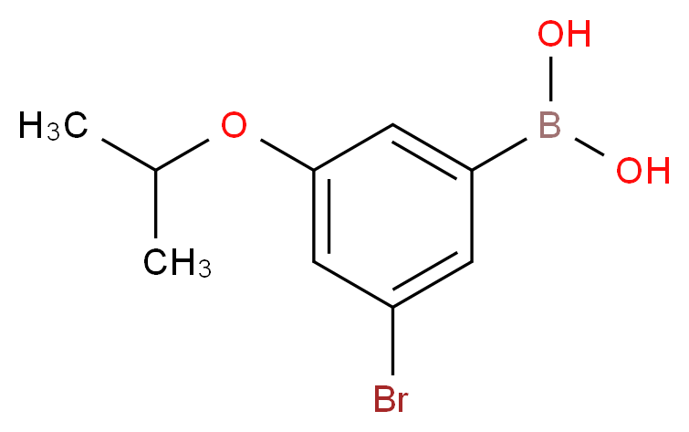 3-溴-5-异丙氧基苯硼酸_分子结构_CAS_871125-81-4)