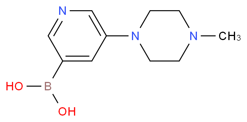 (5-(4-Methylpiperazin-1-yl)pyridin-3-yl)boronic acid_分子结构_CAS_1286778-37-7)