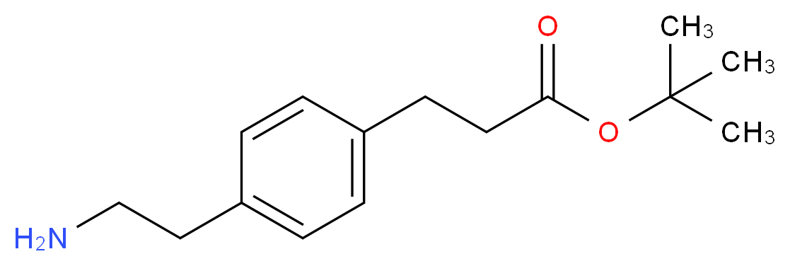 TERT-BUTYL 3-[4-(2-AMINO-ETHYL)-PHENYL]-PROPIONATE_分子结构_CAS_120225-79-8)