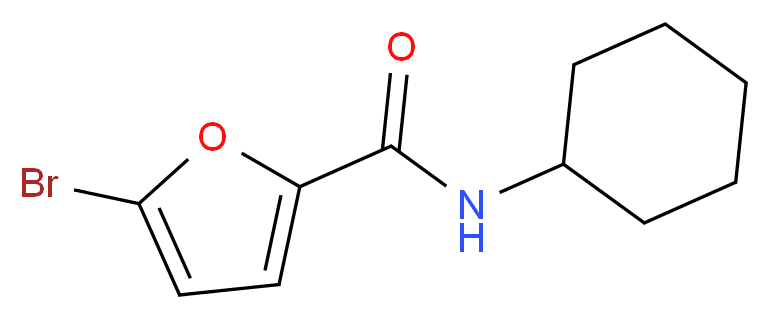 5-bromo-N-cyclohexylfuran-2-carboxamide_分子结构_CAS_117845-24-6