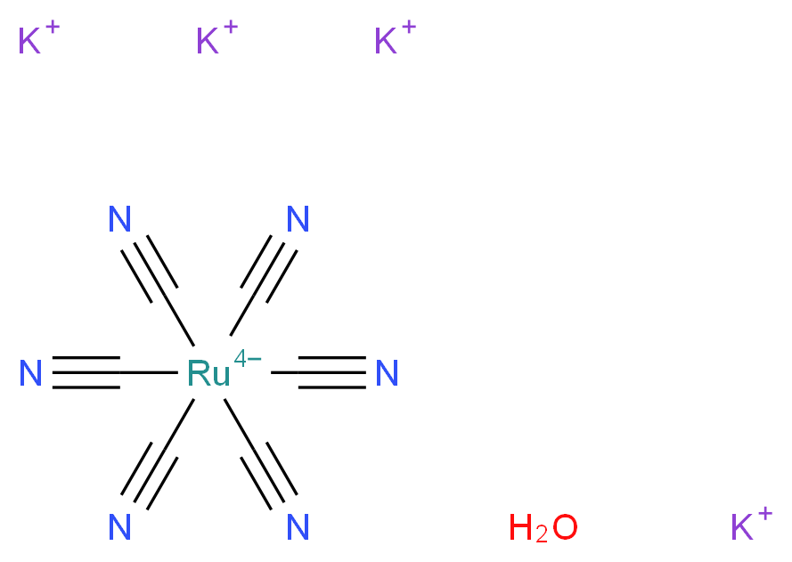 tetrapotassium hexacyanorutheniumtetrauide hydrate_分子结构_CAS_339268-21-2