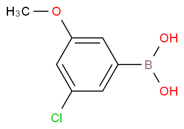 (3-chloro-5-methoxyphenyl)boronic acid_分子结构_CAS_915201-07-9