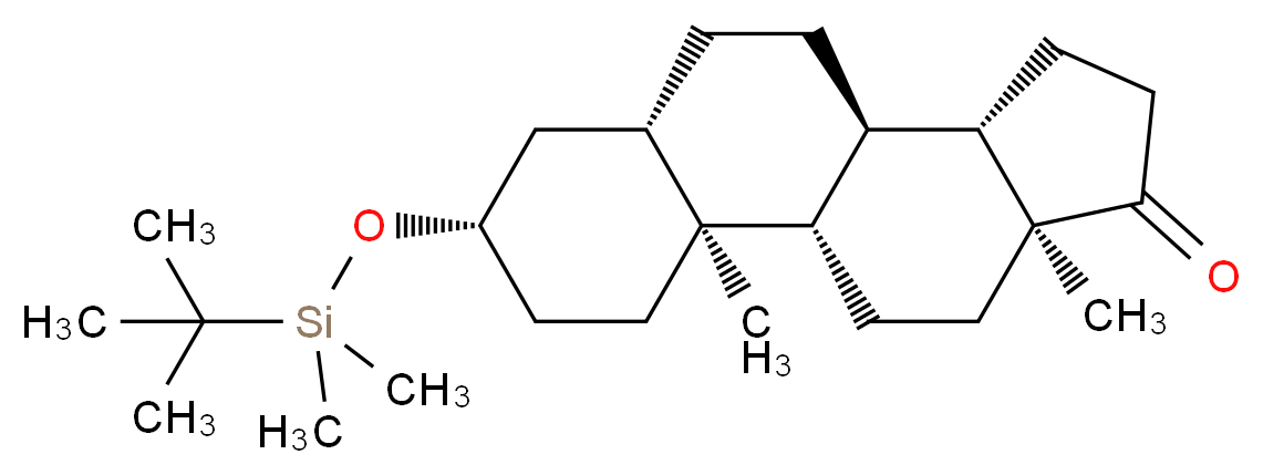 (1S,2S,5S,7S,10R,11S,15S)-5-[(tert-butyldimethylsilyl)oxy]-2,15-dimethyltetracyclo[8.7.0.0<sup>2</sup>,<sup>7</sup>.0<sup>1</sup><sup>1</sup>,<sup>1</sup><sup>5</sup>]heptadecan-14-one_分子结构_CAS_57711-44-1