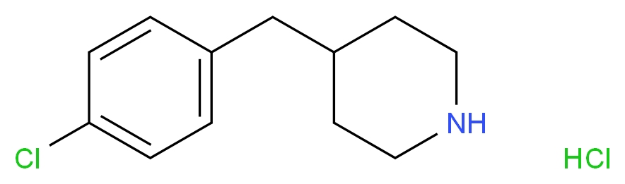 4-[(4-chlorophenyl)methyl]piperidine hydrochloride_分子结构_CAS_36938-76-8