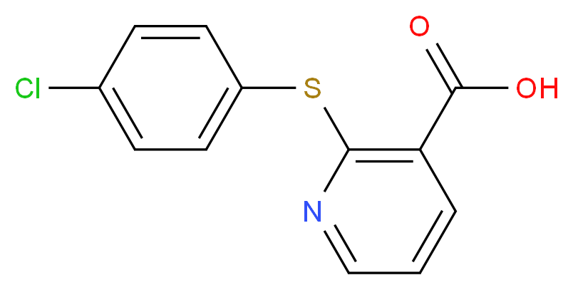 2-(4-氯苯基硫代)烟酸_分子结构_CAS_955-54-4)