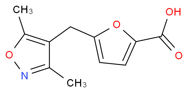 5-((3,5-dimethylisoxazol-4-yl)methyl)furan-2-carboxylic acid_分子结构_CAS_)